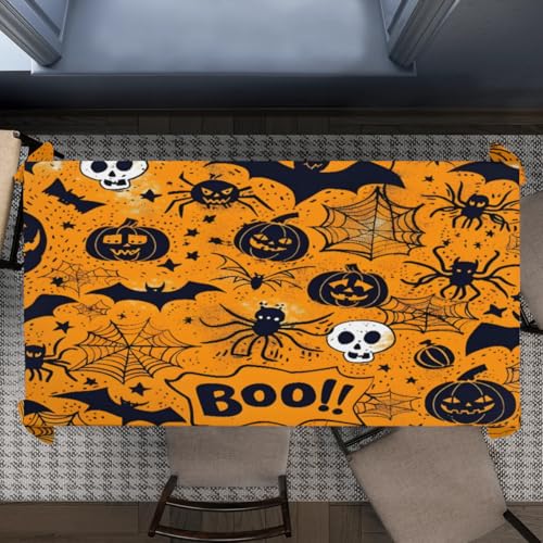 Skull Skeleton Rectangle Table Cloth 60 x 120 inch Fabric Tablecloth G289