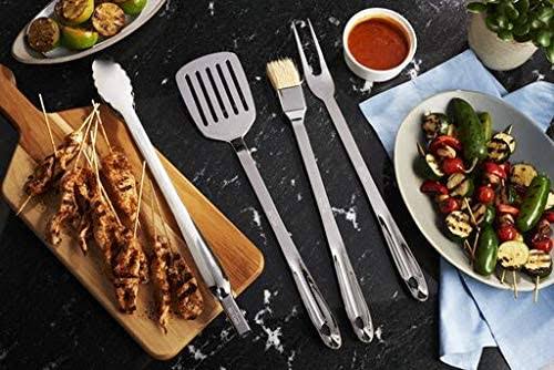 Stainless Steel BBQ Tool Cookware Set, 4-Piece, Silver X696109