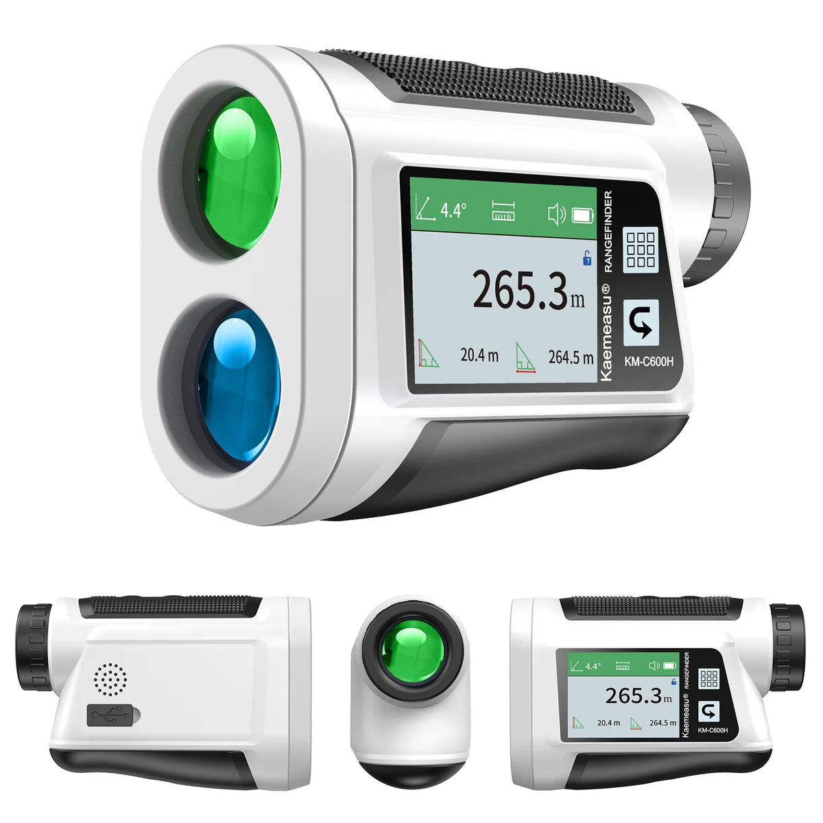 Rangefinder with LCD Touch Screen 6X Magnification 600M / 800M USB Rechargeable Distance Meter S61766