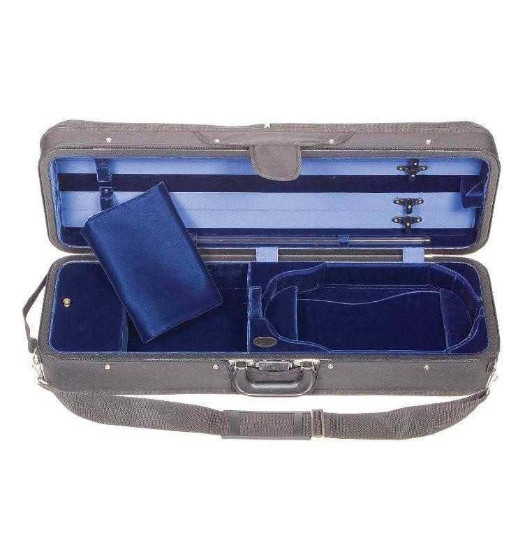 Blue Velour Oblong Suspension Violin Case Q587
