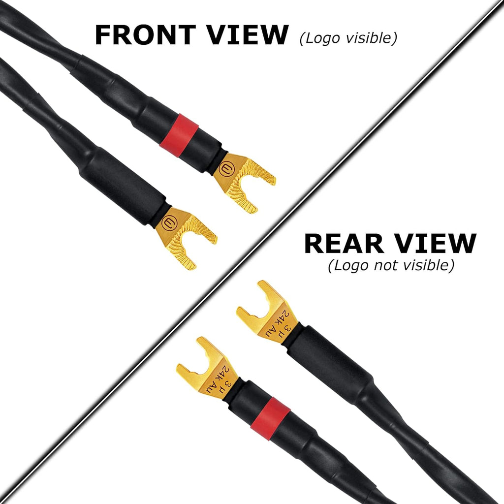 Canare 4S11 Star-Quad Speaker Cable Pair with Gold Spade Connectors Pack of 2 K14888