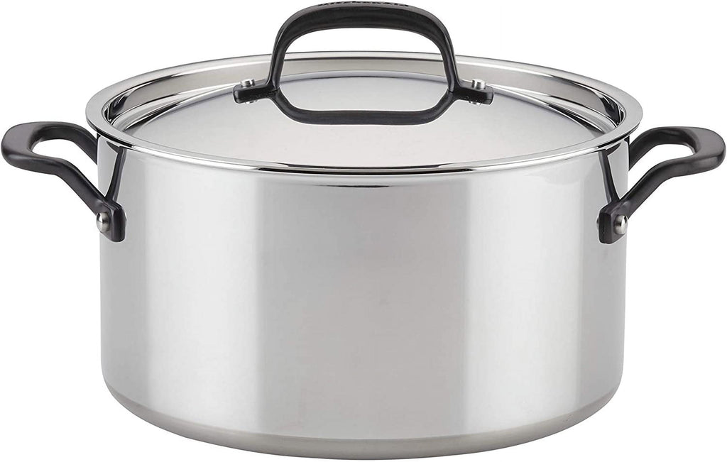 5-Ply Clad Stainless Steel Stock Pot with Lid, 8 Quart Q783217