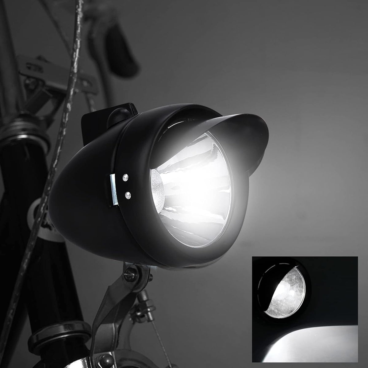 Retro Front Headlight with Visor 7 Led K861