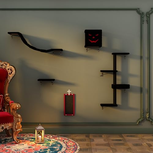 Black Cat Wall Shelves Set of 5 C765713