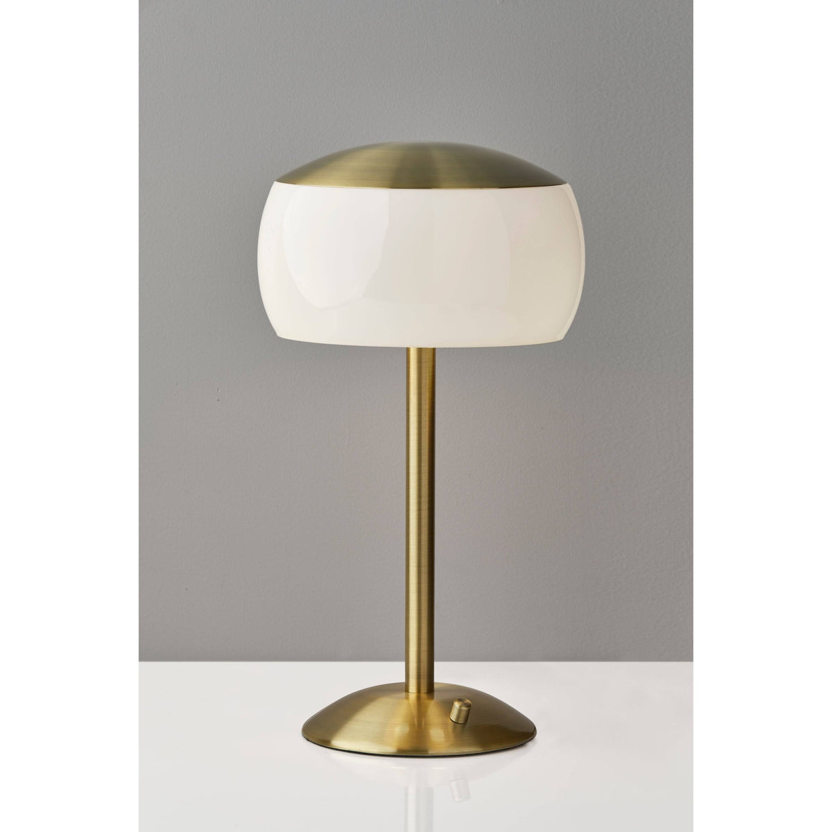 Milk White Brushed Steel Desk Lamp S459