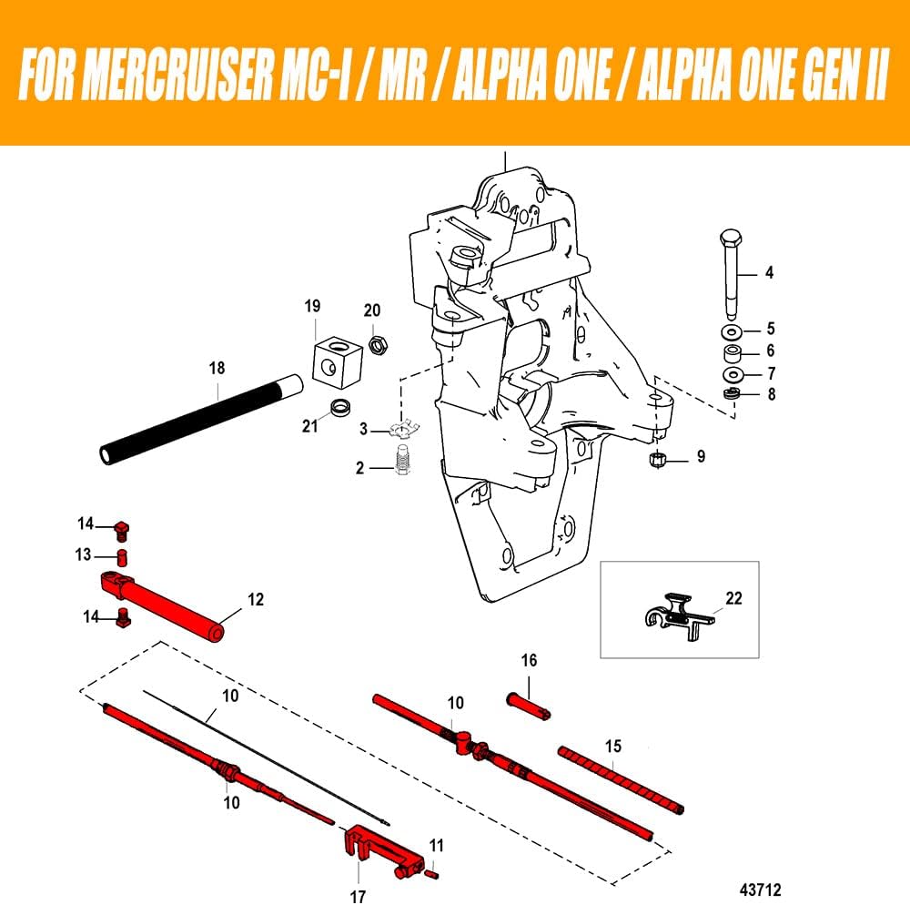 Intermediate Lower Shift Cable Kit Pack of 2 H7258