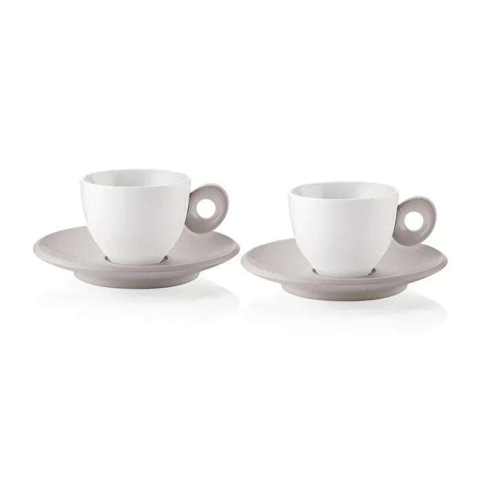 Set Of 2 Espresso Cups Taupe A799