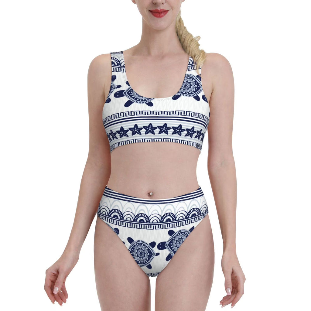 High Waisted Bikini Sets with Removable Soft Chest Pad Z683