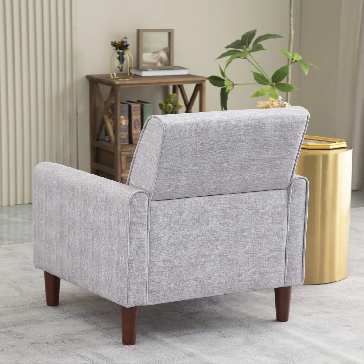Single Sofa Chair with Four Wooden Legs C3137