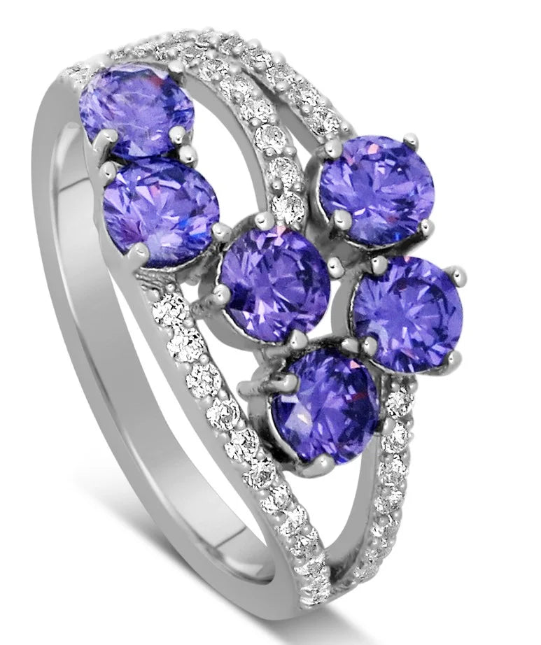 2 Carat Amethyst and Diamond Ring B459214