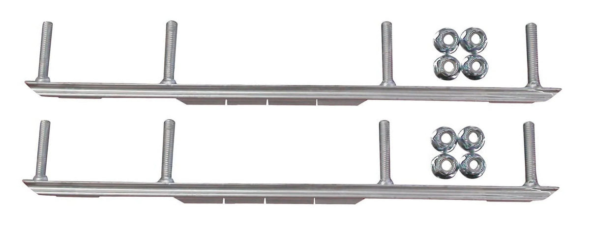 White Snowmobile Skis with 4.5" Shaper Bars Complete Kit E352760
