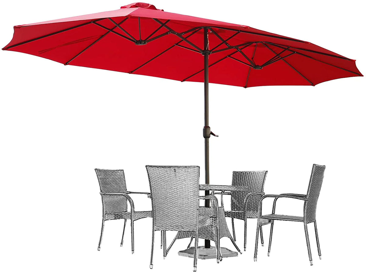15 Ft Double Sided Patio Umbrella Z69707