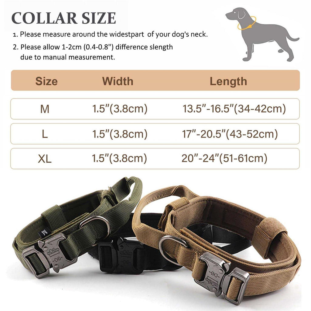 Adjustable Nylon Tactical Dog Collar with Control Handle O42652