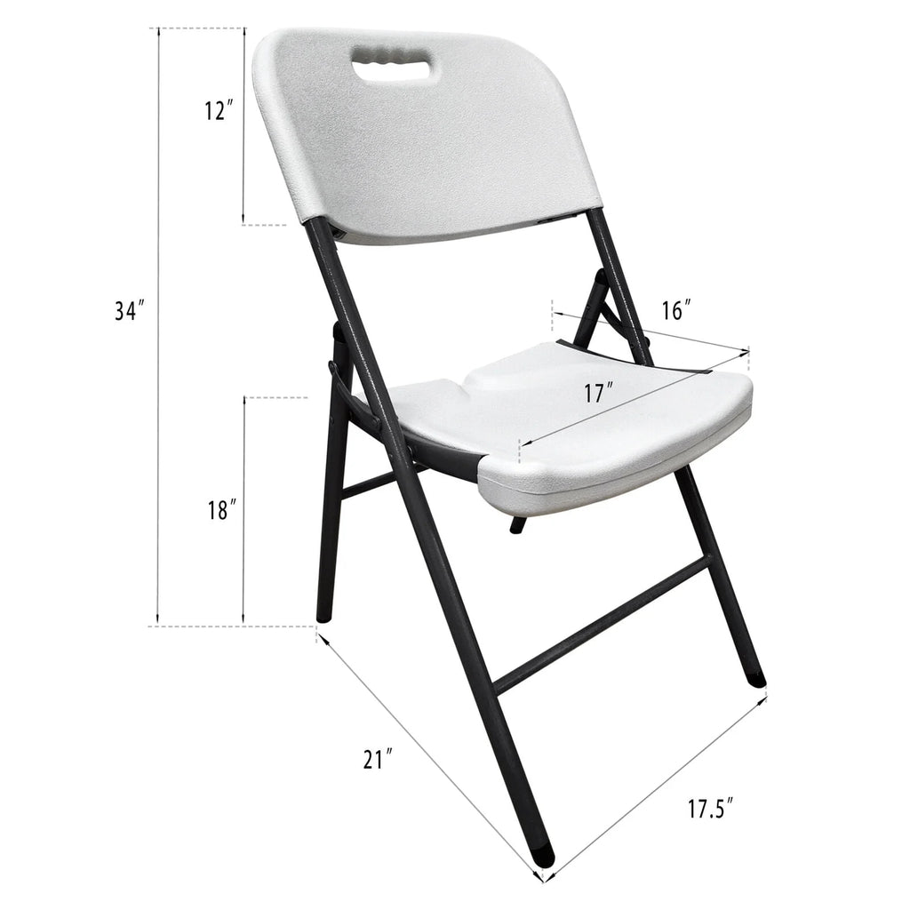 Folding Chairs 4 Pack Plastic Stackable D113574