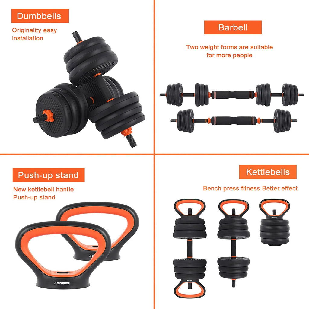 Adjustable Dumbbell Barbell Kettlebell Set K6647