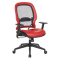 Dark Air Grid Back Managers Office Chair with Red Fabric Seat S85053