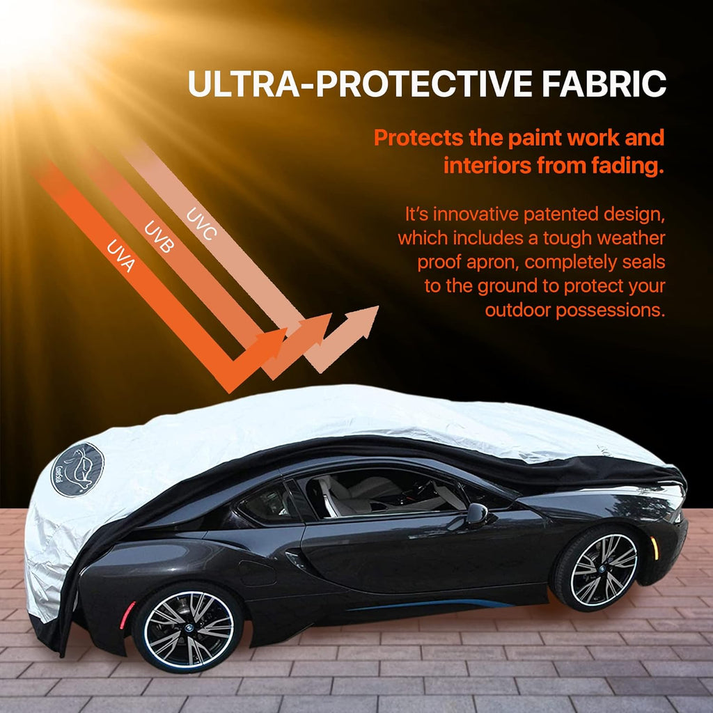 Mid Size 189 L x 73 W x 71 H inch Heavy Duty Outdoor Car Cover Y329002