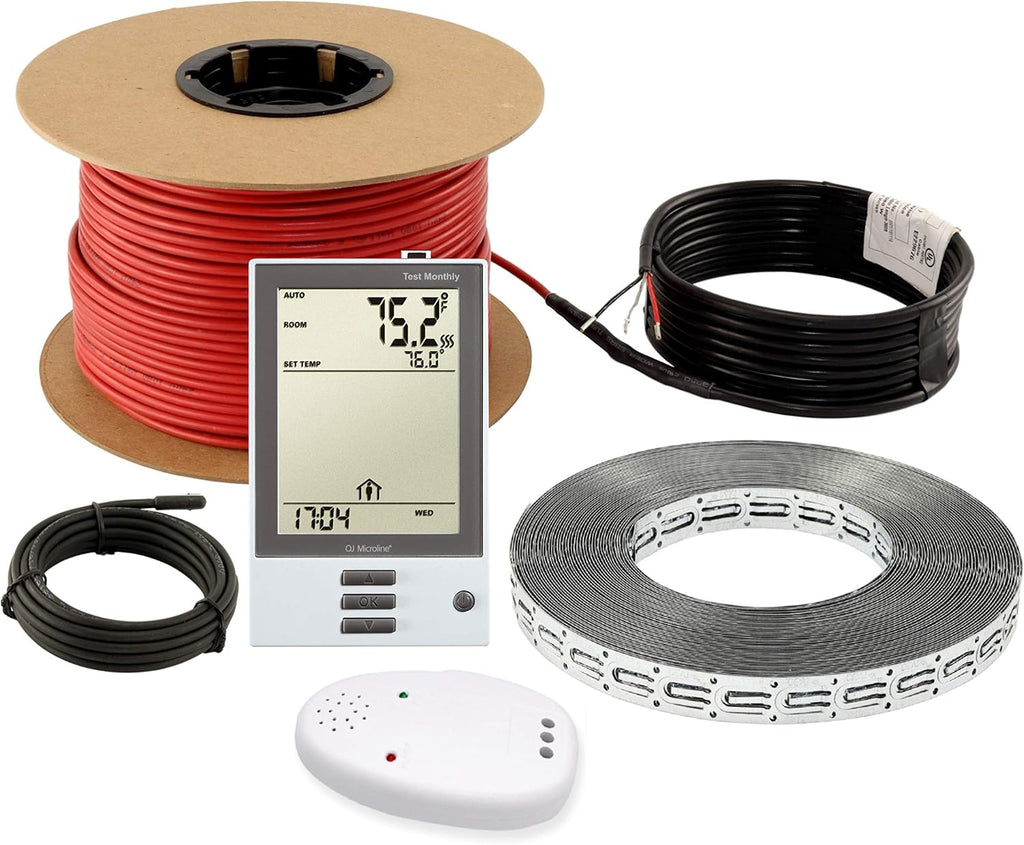 Electric Radiant Floor Heating Cable Set with Programmable Thermostat O17075