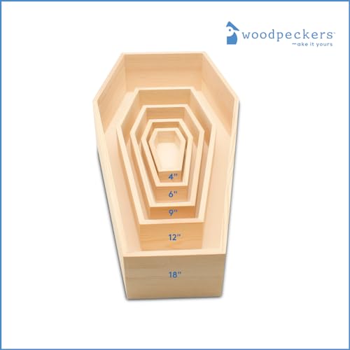 Coffin Shaped Tray 17-3/4-inch Pack of 2 Wood Coffin Shelf P166826