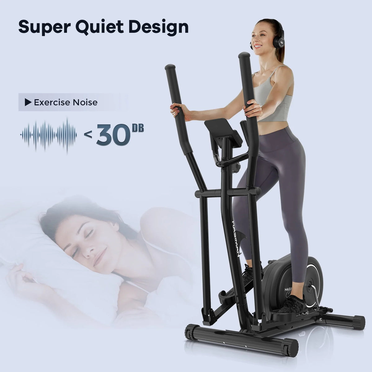 Silent Magnetic Elliptical Bike Stationary Exercise Machine O377653