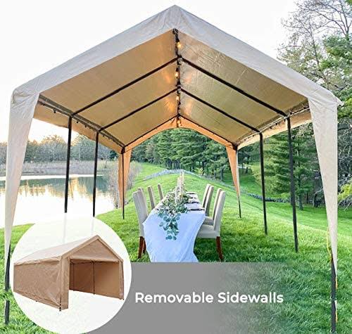 Extra Large Heavy Duty Carport with Removable Sidewalls Y63268
