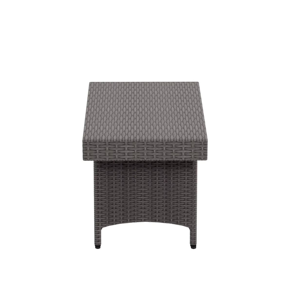 Gray All Weather PE Rattan Wicker Outdoor Folding Side Table Y609