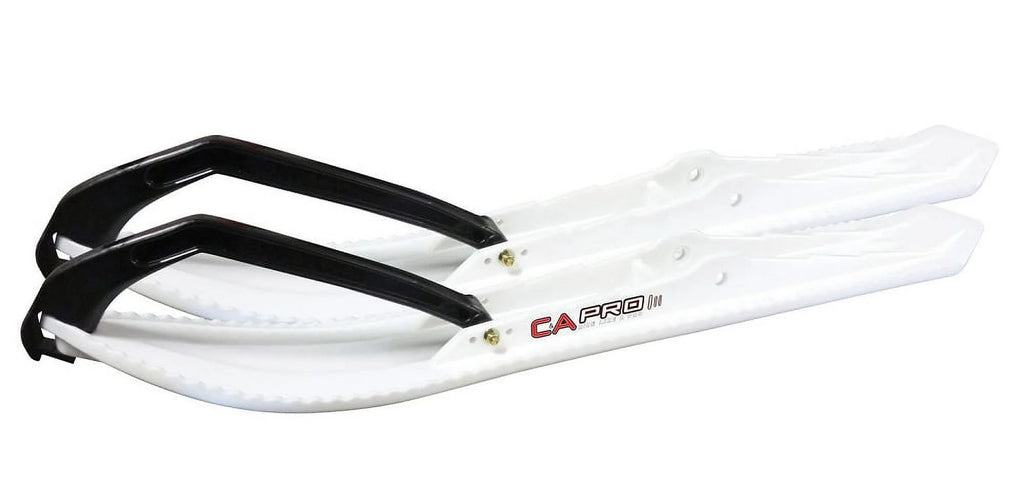 White Snowmobile Skis with 4.5" Shaper Bars Complete Kit E352760