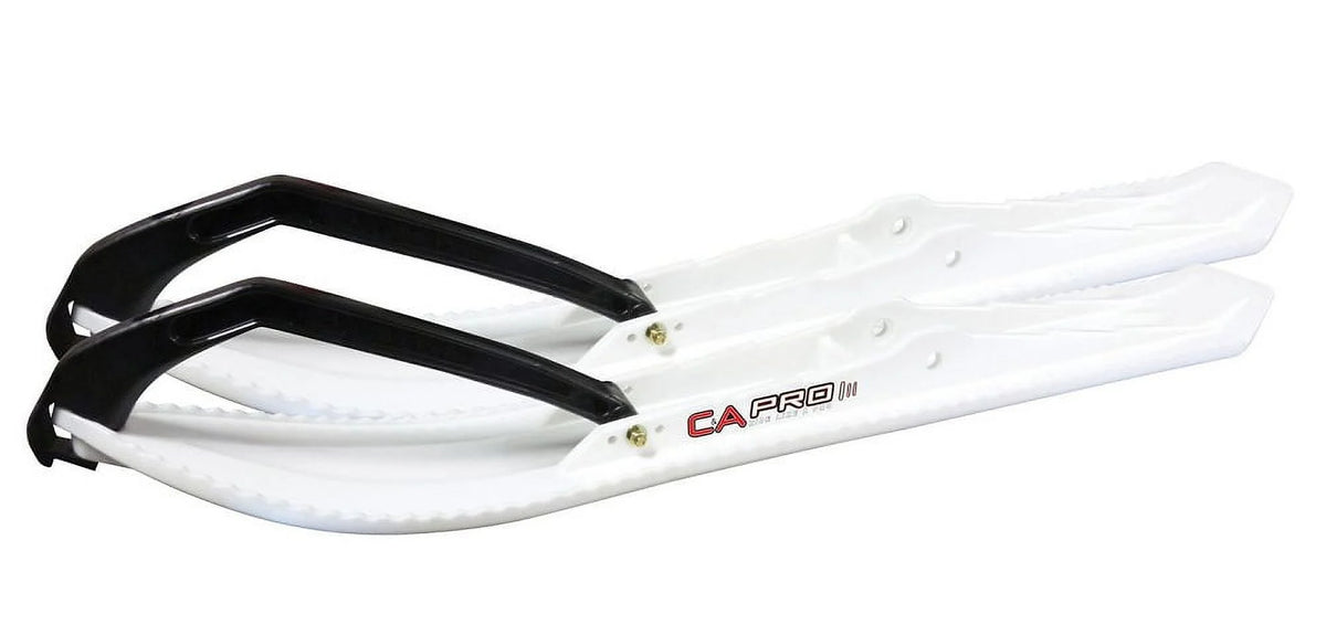White Snowmobile Skis with 4.5" Shaper Bars Complete Kit E352760
