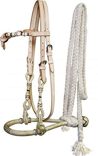 Rawhide Wrapped Show Bosal with Cotton Mecate Reins H336223