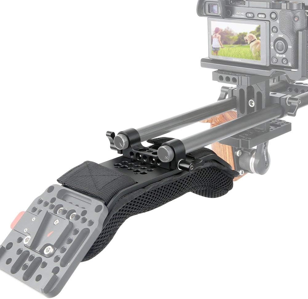 Shoulder Mount Support System for Video Camcorder Camera DSLR Rig (15mm Railblock) Pack of 2 V288323