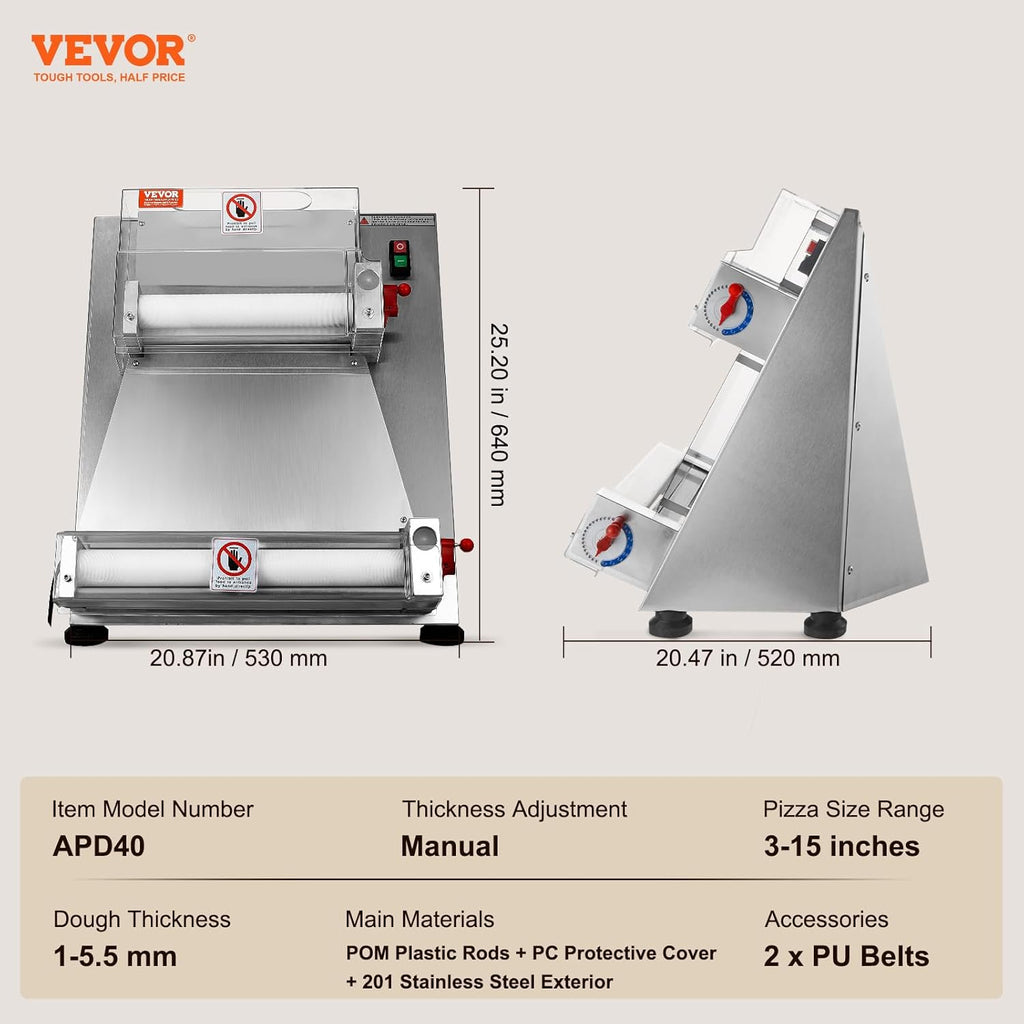 Stainless Steel Automatic Commercial Pizza Dough Roller Sheeter U6847