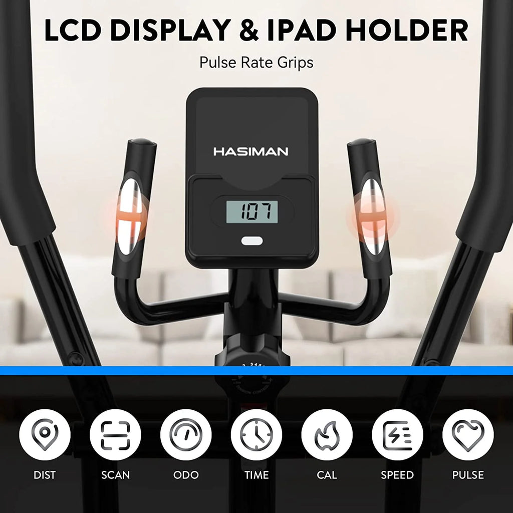 Silent Magnetic Elliptical Bike Stationary Exercise Machine O377653