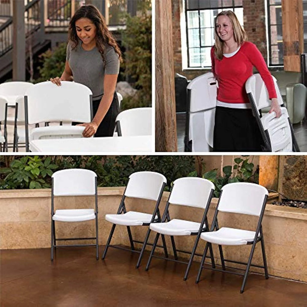 Folding Chairs 4 Pack Plastic Stackable D113574