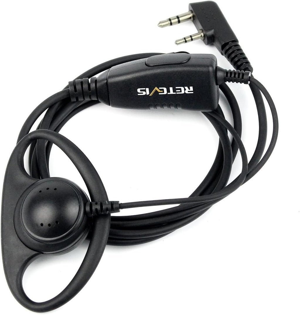 Case of 10 2 Pin D-Type Headset for 2 Way Radios P72069