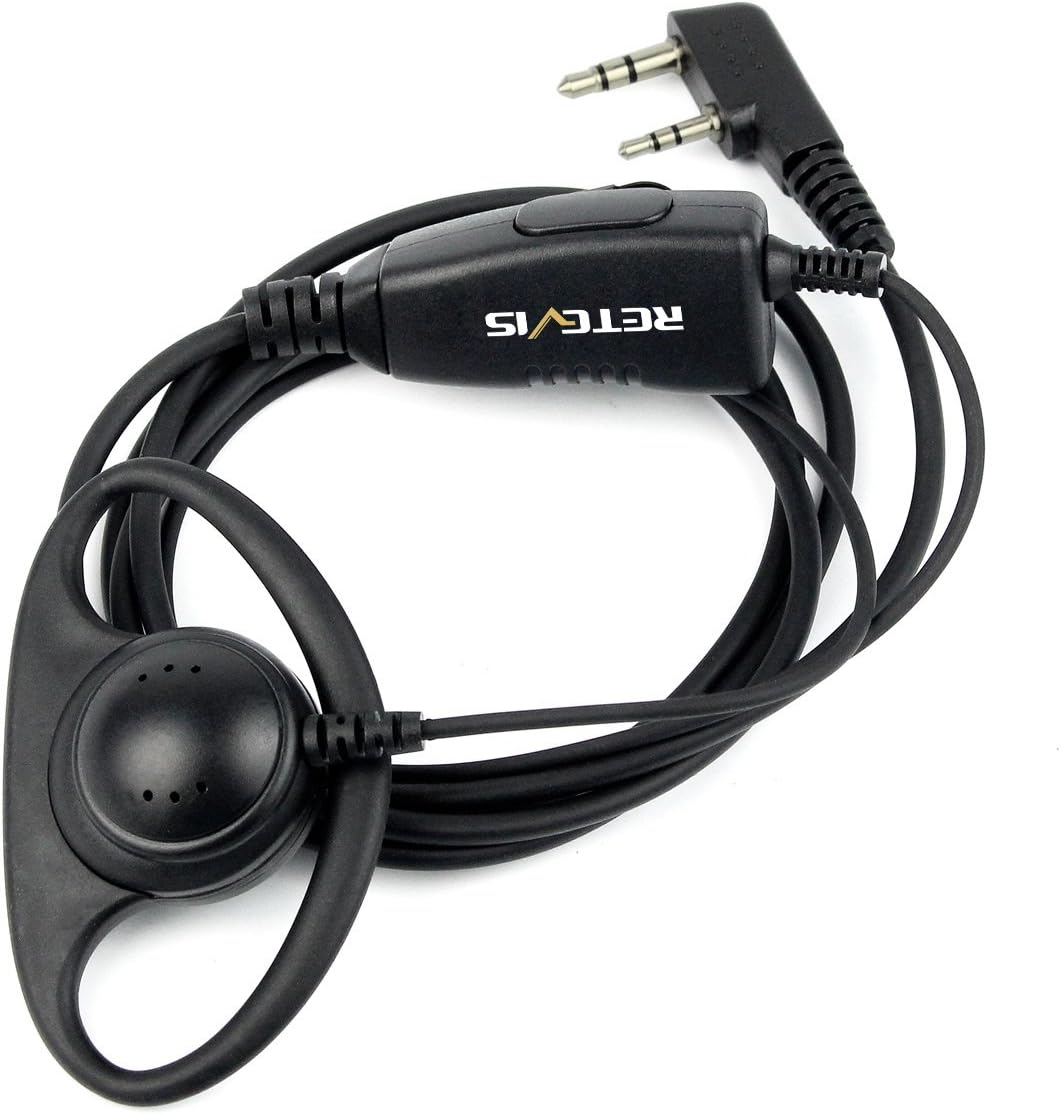 Case of 10 2 Pin D-Type Headset for 2 Way Radios P72069