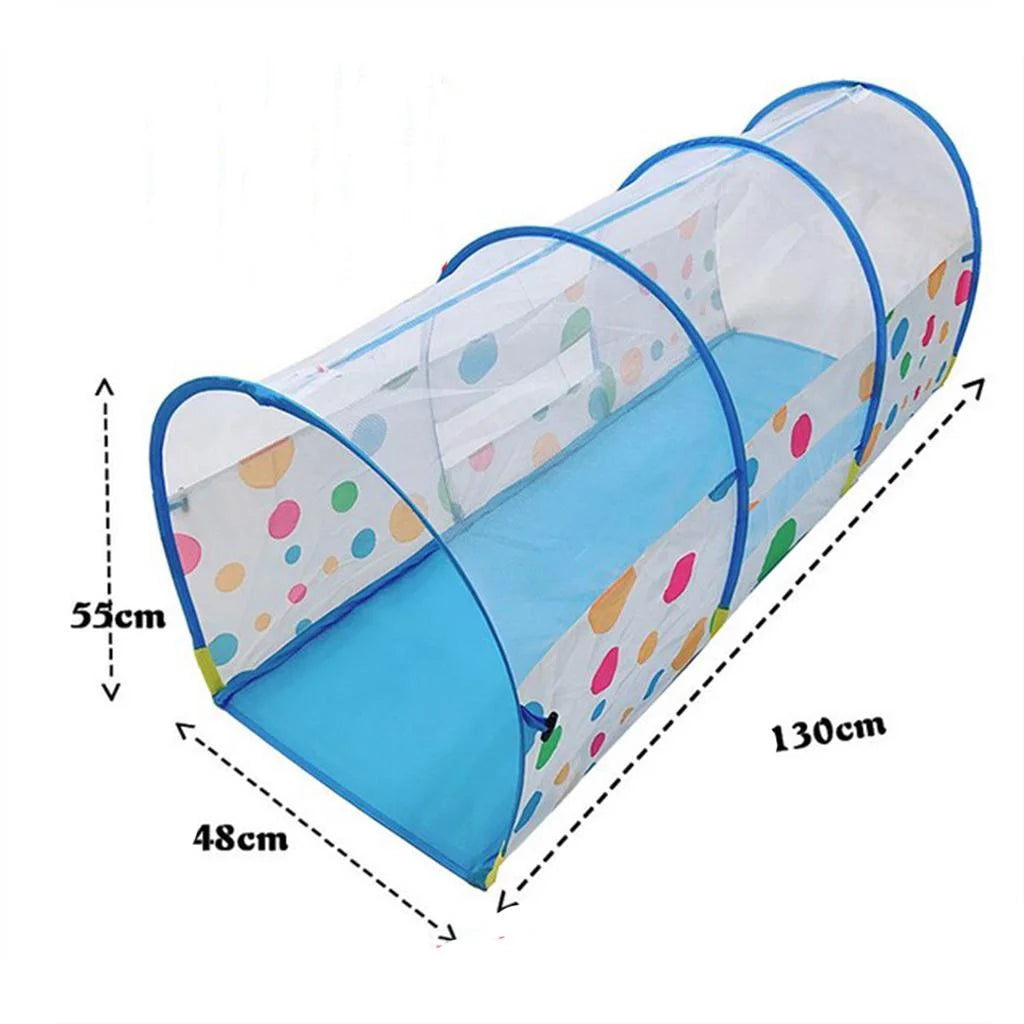 Blue Play Tunnel for Kids Indoor Outdoor Toy Tube A4175