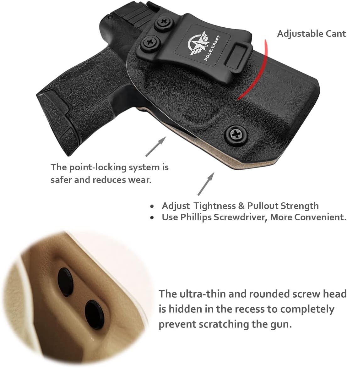 IWB Kydex Leather Holster for Sig P365 W5713