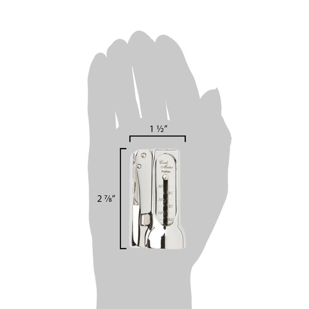 Compact Chrome-Plated Corkscrew with Pouch R868365