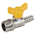Brass Ball Valve 1/2BSPT Male 180 Degree Lever Handle Pack of 2 T73786