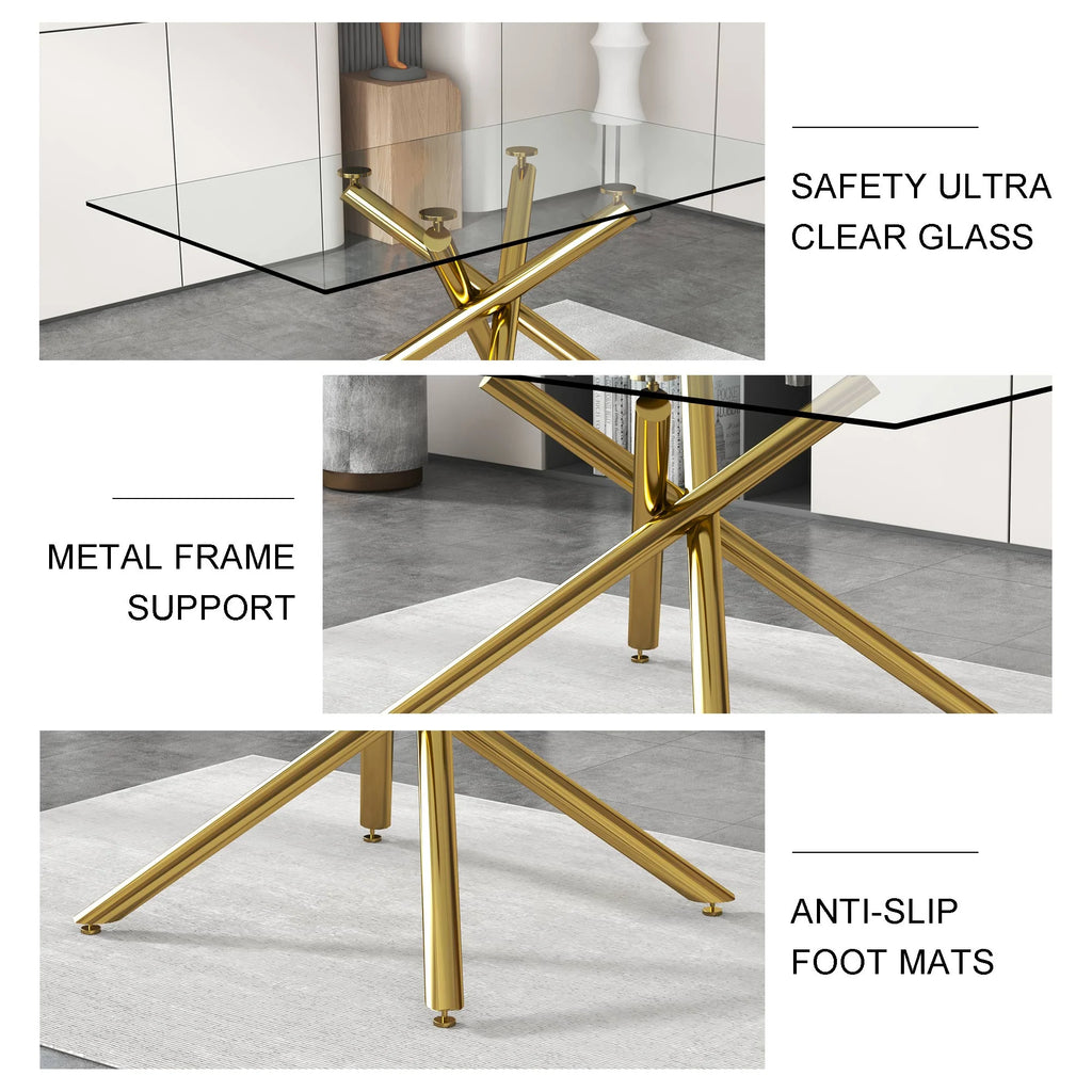 Glass Dining Table for 6-8 Person V18705