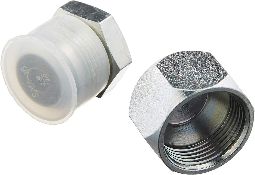 64 Pcs Galvanized Steel Flare Thread Cap & Plug Assortment Kit O354
