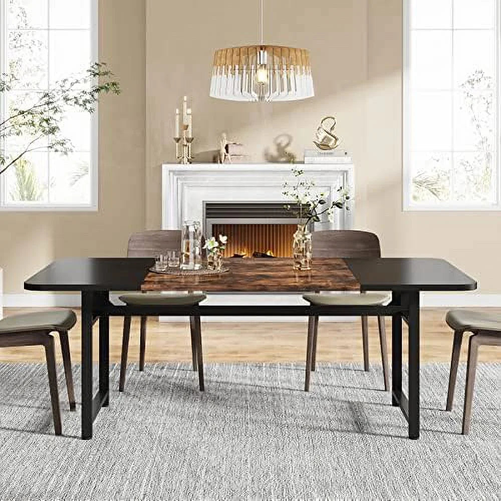 70.87" Long Dining Table with Heavy Duty Metal Frame R498803