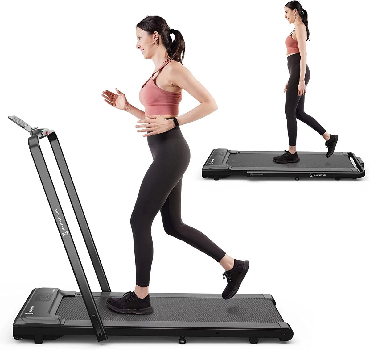 2 in 1 Folding Treadmill 3 HP 300lbs Capacity X6827
