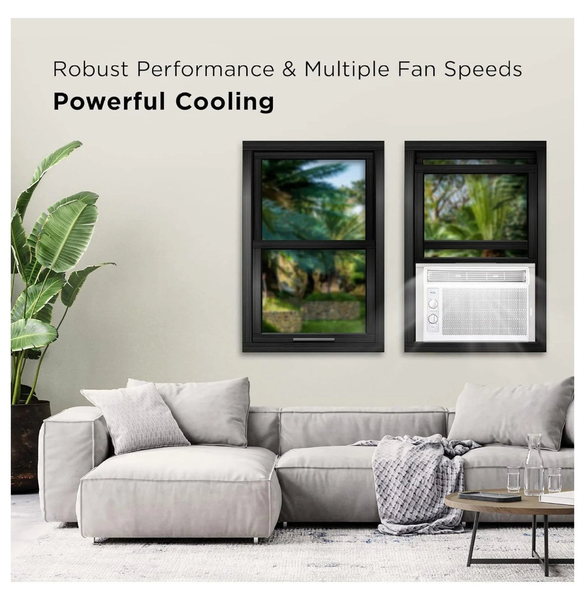 5,000 BTU Window Air Conditioner and Fan White Y922