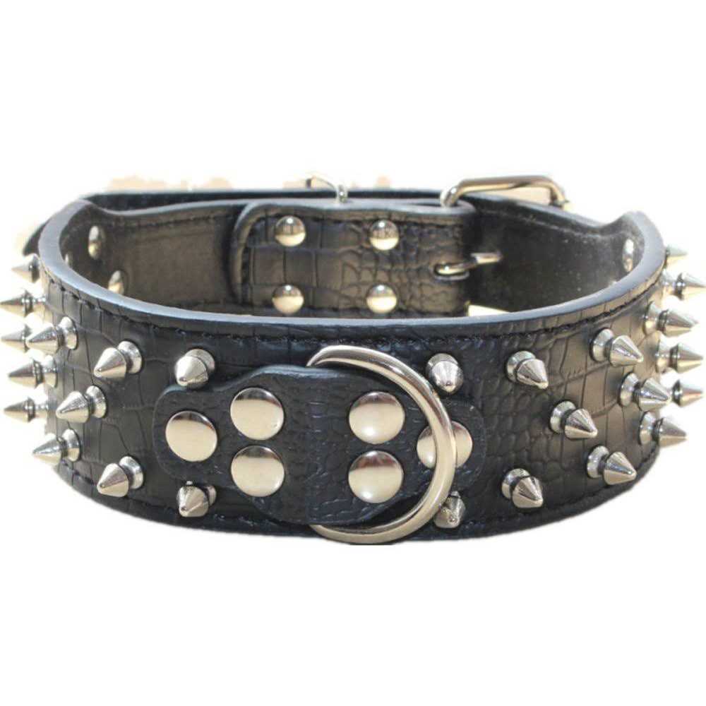 Leather Spiked Studded Dog Collar F292912