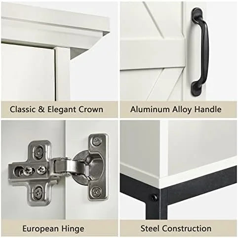 Linen Cabinet with Basket and 5 Shelves B6804