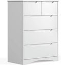 White 5 Drawer Wood Dresser Y32827