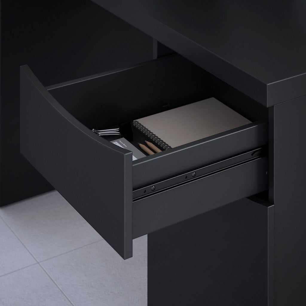 Classic Black Computer Desk and Bookcase Set P98831