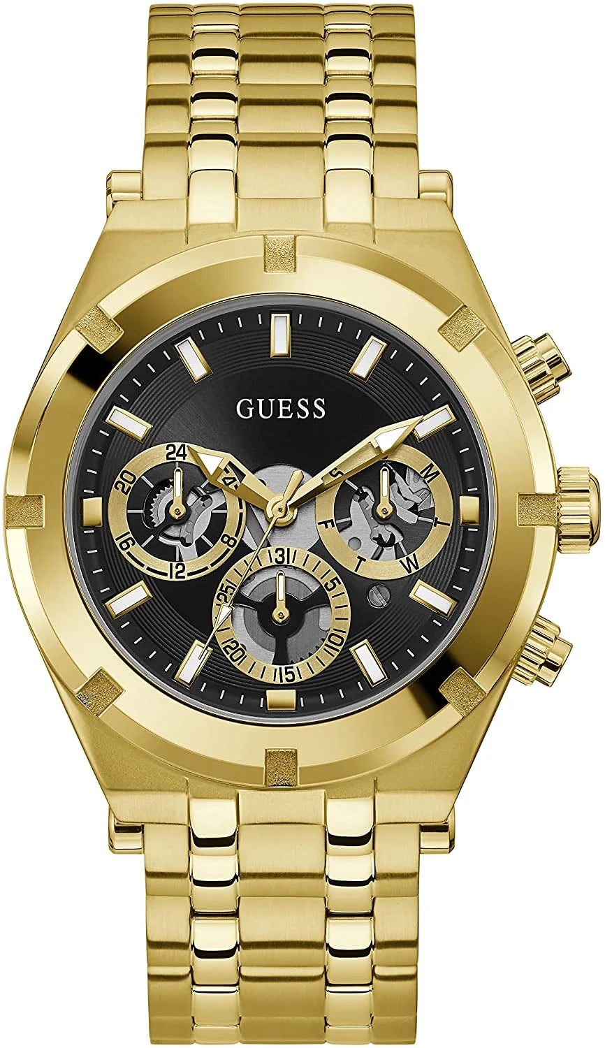 Men's Gold Tone Multifunction Stainless Steel Watch Y1727