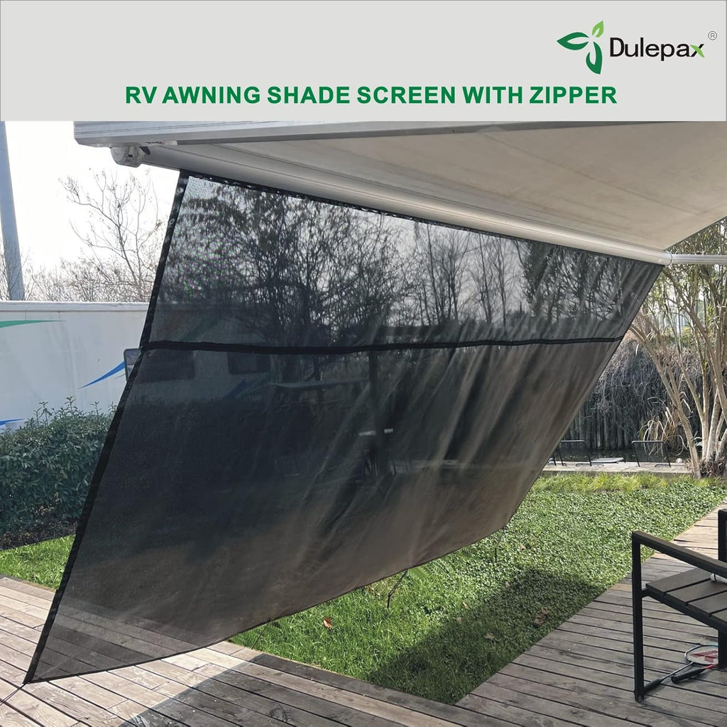 RV Awning Shade Screen with Zipper 8'X15'3'' N93169